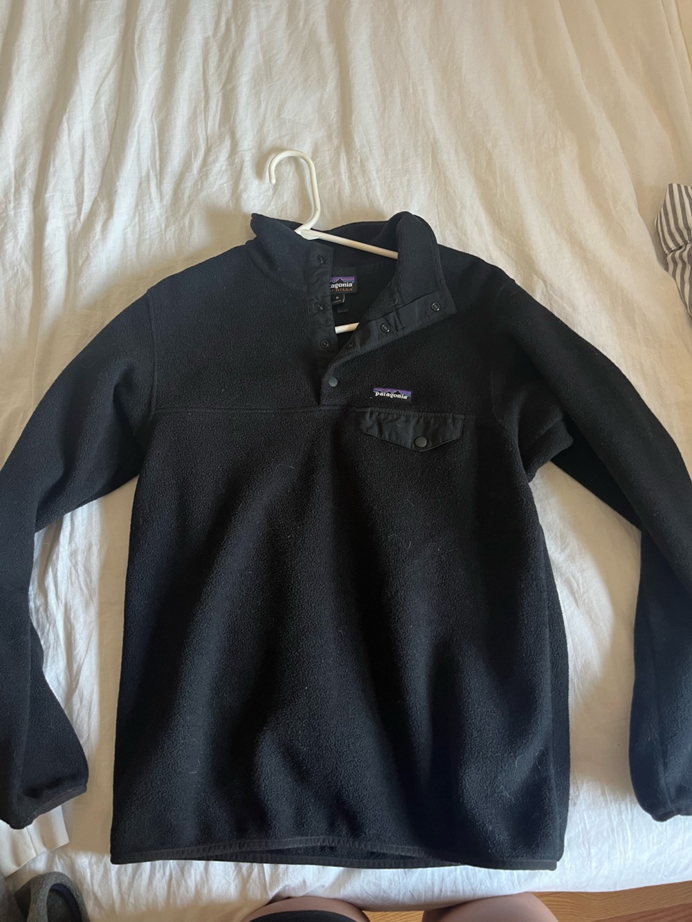 Patagonia Black Fleece Snap Pullover Jacket